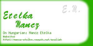 etelka mancz business card